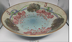 Walter Slater Lustre Bowl - Geraniums